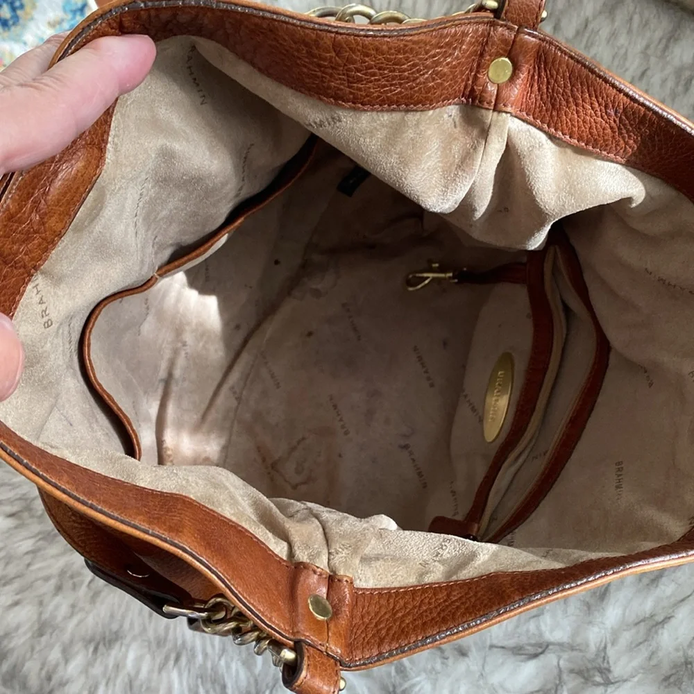 Vintage BRAHMIN Eva pebbled leather hobo purse